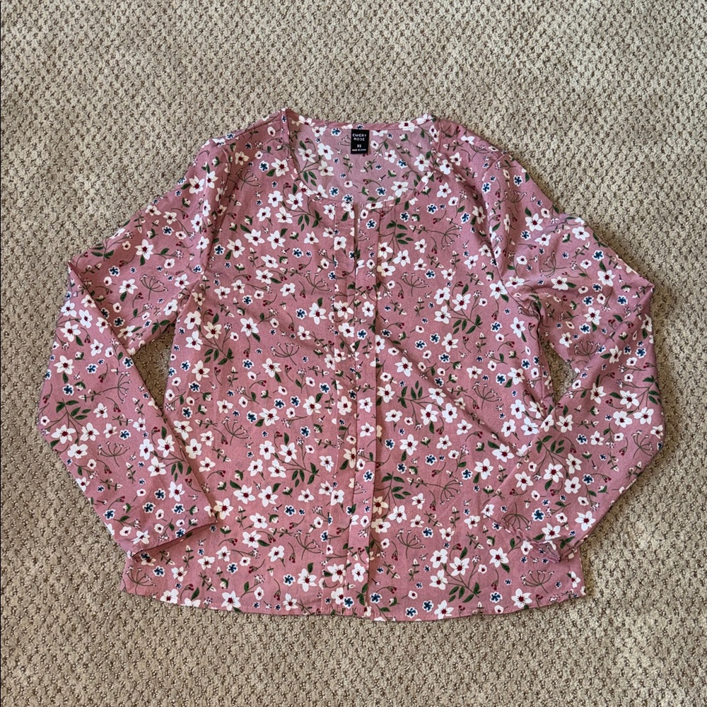 ‼️ Pink Floral Blouse ‼️